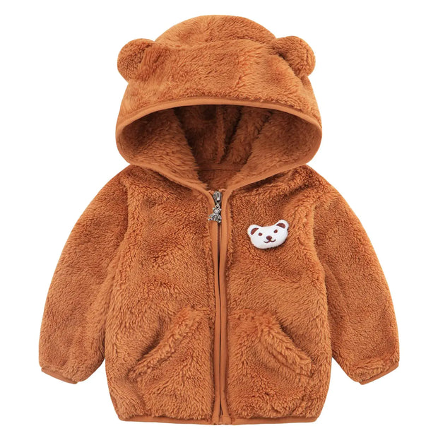 Tumaron Kids Fleece Jacket Winter Sweater Cute Bear Coat Gift Baby Girls Clothes 3t 4t