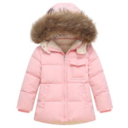 IBOBOOM Baby Jacket Toddler Winter Coat Snow Girl Puffer Hoodie Fleece 2-3T Clothes Pink