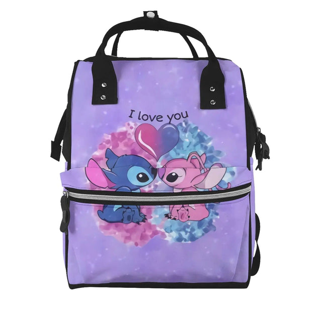 TUIC Cartoon Cute Stitch Diaper Bag Backpack For Mom Baby Bags Waterproof Large Capacity Multi-Function Unisex